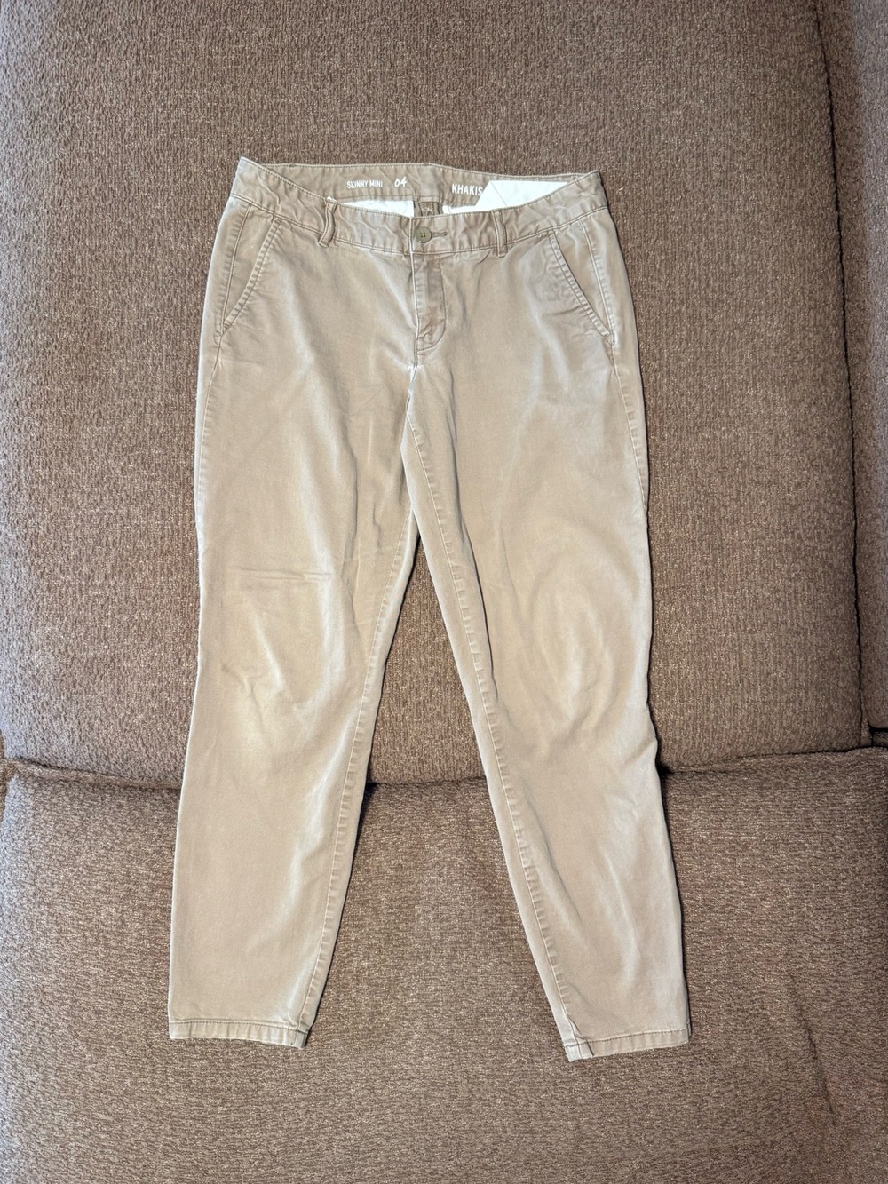 Gap Skinny Mini Khaki Pants Women’s Size 4 Tan Stretch Chino Pants